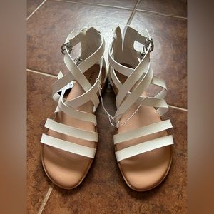 White sandals